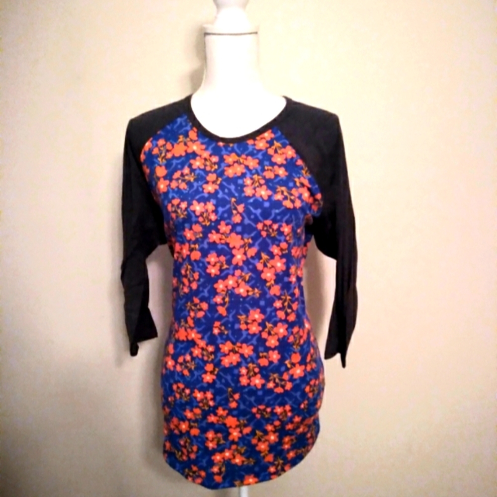 LuLaRoe Women's Floral Large 3/4 Blouse